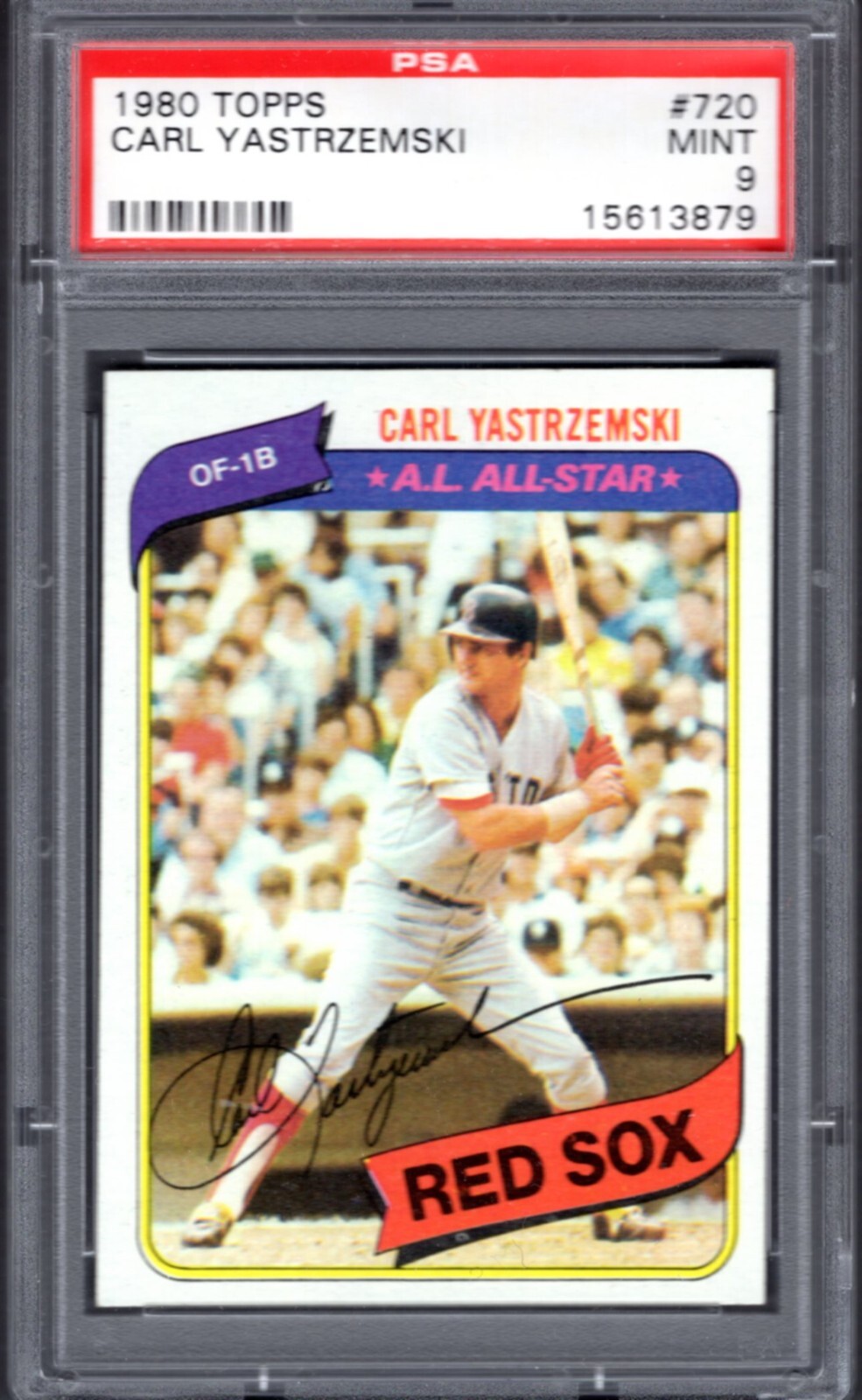 1980 TOPPS CARL YASTRZEMSKI CARD #720 PSA 9 MINT   **BOSTON RED SOX**