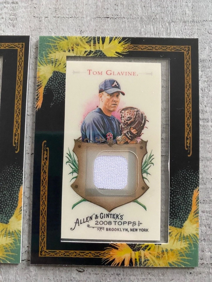 2008 Topps Baseball Allen & Ginter Frame Swatch Smoltz & Glavine Braves Combo ⚾️ - Image 3 of 4
