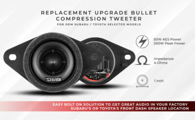 DS18 PRO-ST 1.9" Replacement Upgrade Bullet Compression Tweeters With Crossovers- Car OEM Tweeter Upgrade Kit For Many Subaru/Toyota Models - Replacement For H631SFJ101 And H631SFJ100 (Pair