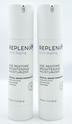 Replenix Anti-Aging Age Restore Brightening Moisturizer 1.7 oz/50g [ 2 Pack]