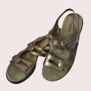 Trotters Sling Back Katrina Gold Sandals Size 8.5N | eBay