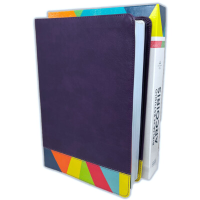 Biblia de Estudio Arco Iris Pastoral Reina Valera 1960 morado para mujer