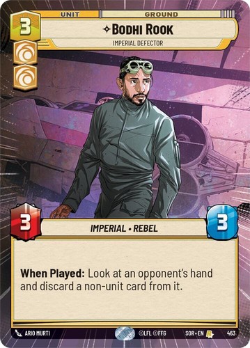 Star Wars Unlimited Bodhi Rook 463 Hyperspace Rare Spark of Rebellion - 第 1/1 張圖片
