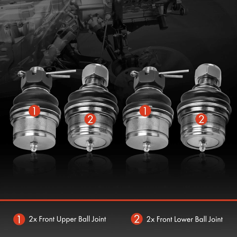 4x rótulas delanteras superiores e inferiores para Ford F-150 GMC Chevy K10 K20 Dodge W150 Foto 3 de 4