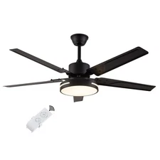 48" Modern 5 Blades Ceiling Fan Light LED 3 Color Chandelier Lamp Remote Control