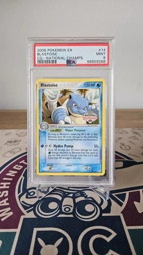 PSA 9 MINT Blastoise 14/100 CG National Championship Promo 2006 Pokemon Card