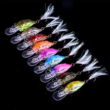 9pcs Crankbait Feather Hook Fishing Lure Kit Plastic Artificial Bait 7.5cm 9g