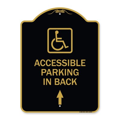 Designer Series Sign - with NY - Approved Isa Symbol Accessible Parking on Up...