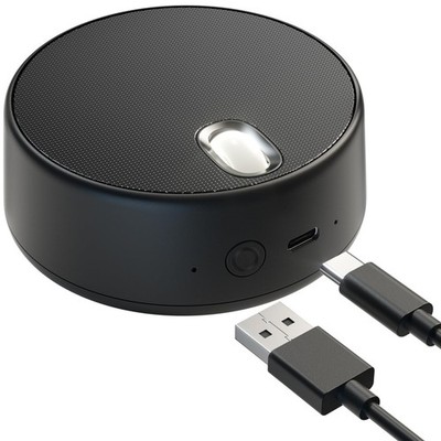 ROFALL USB Computer Lautsprecher mit Mikrofon, PC Laptop Speaker S, schwarz 