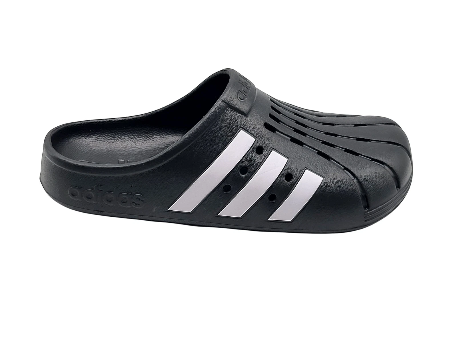 Adidas Adilette Zoccoli Scarpe Uomo Taglia 8 Nero Bianco Slides Comfort GZ5886 Sandali