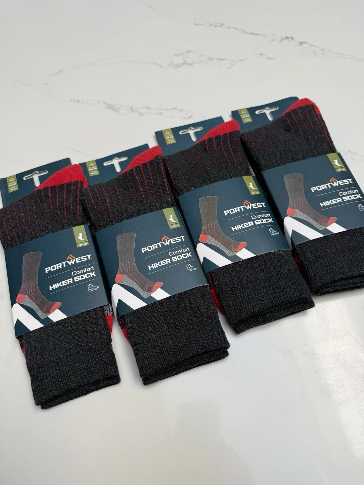 4 X Pairs Portwest SK12 Breathable Hiking Socks - UK Size 6-9
Opens in a new window or tab