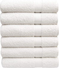 Pleasant Home Bath Towels Set of 6 24  X 50   100 Cotton, 515 GSM  Lightweigh