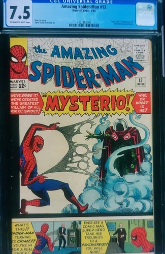.Amazing Spider-Man 13 CGC 7.5  OW/White Pages (1st app of Mysterio) #004