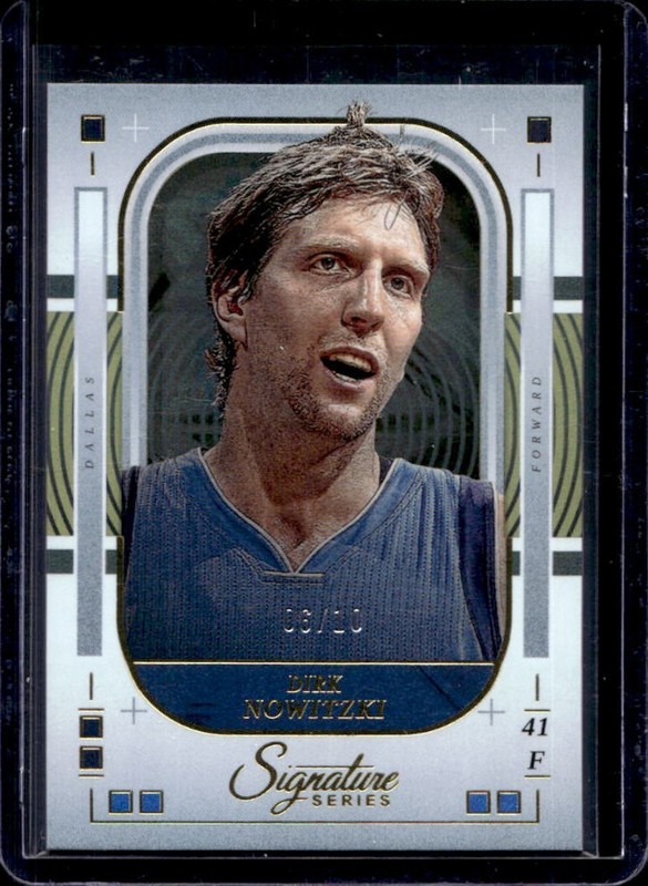 2025-26 Panini Signature Series Dirk Nowitzki Gold #/10 Mavericks