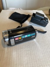 Pre-owned JVC GZ-E200BU Everio mini camcorder tested w/ battery charger