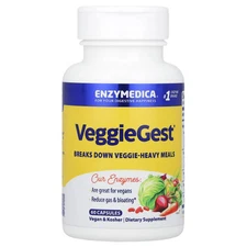 Enzymedica VeggieGest 60 Capsules Casein-Free, Dairy-Free, Egg-Free,