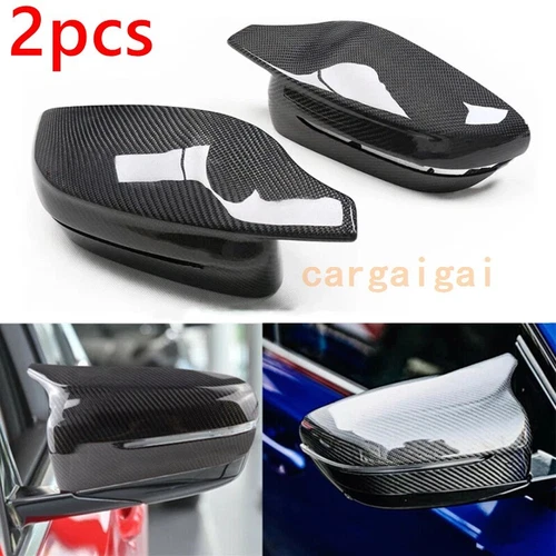 2X For BMW G15 G20 G21 G22 G30 2019-2021 Real Carbon Fiber Side Mirror Cover Cap