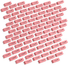 100 Pack Pink Erasers Bulk, Pink Pearl Bulk Erasers for Kids, School, and Classr