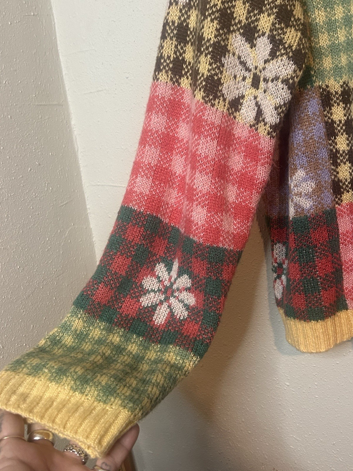 The Ragged Priest Multicolor Patchwork Dolly Knit… - image 7