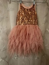 Girls Pink Sequin  Tulle Party Dress. Size two really affordable.