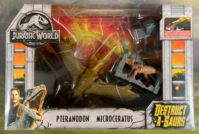 Jurassic World Pteranodon Microceratus Destruct-A-Saurs Mattel Park 2018 Dino