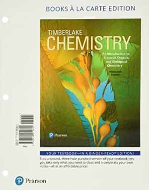 Chemistry: An Introduction to General, - Loose Leaf, by Timberlake Karen - New x