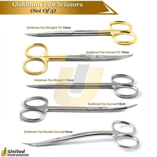 Set Of Goldman Fox Scissors Dental Surgical Supercut Tissue Trimming Scissors