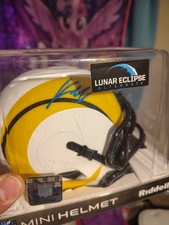 Kyren Williams Signed Auto Rams Lunar Eclipse Alternate Mini Helmet