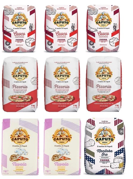 Kit Farina Molino Caputo Nuvola Pizzeria Cuoco Manitoba Pizzamehl Mehl 9X1Kg-image