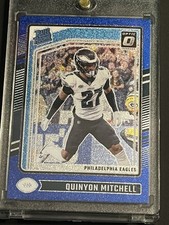 2024PaniniDonrussOptic-RatedRookie Quinyon Mitchell #282 Blue Glitter Prizm (RC)