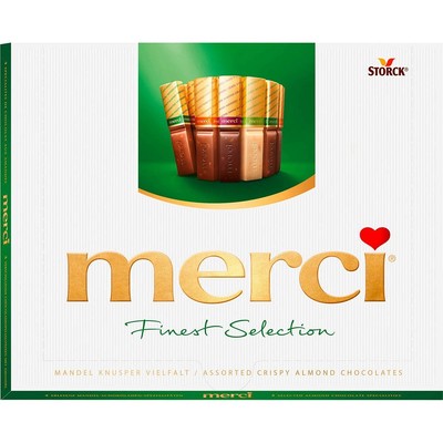 merci  Finest Selection MANDEL KNUSPER VIELFALT Pralinen 20 St./250,0 g