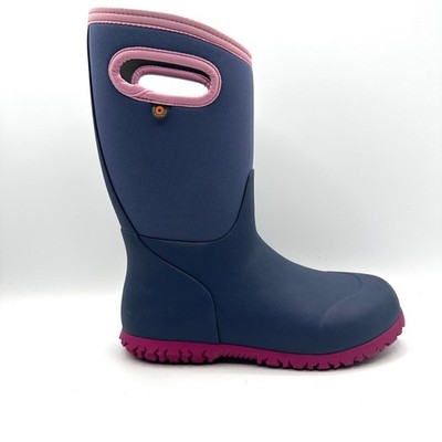 Bogs Kids York Solid Waterproof Winter Boots Grape Purple Pink Youth Sz 4 EU 37