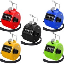 Colors Handheld Tally Counter Clicker, 5 Pcs 4 Digital Number Click Counter f...