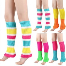 Women Loose Socks long knit Toeless multicolor Thigh high Leg warmer Solid socks