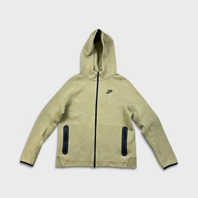 Nike Sportswear Hoodie Women Medium Green Tech Fleece Full Zip Hooded Sweatshirt