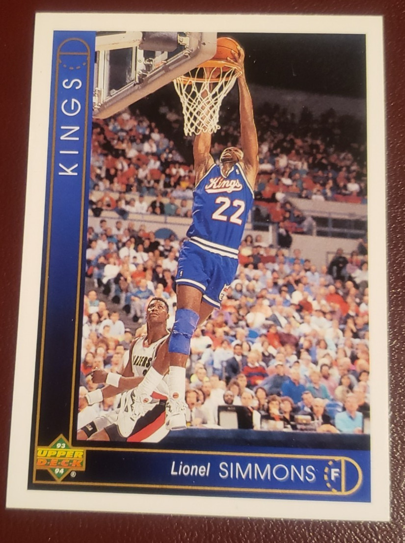 1993 - 94 Upper Deck #99 Lionel Simmons F Sacramento Kings     ***40% off 2+