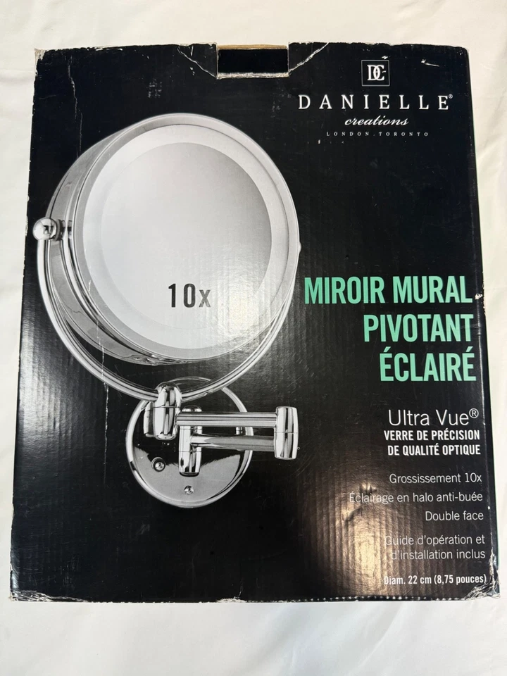 Nuevo en caja Tocador Giratorio Danielle Creations 8 pulgadas montado en la Pared Día/Noche Iluminado Foto 4 de 4