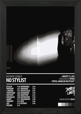 Destroy Lonely - No Stylist Album C gerahmtes Wandbild Poster Leinwanddruck Bild