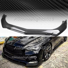 For Infiniti Q50 2014-2023 Carbon Fiber Front Bumper Lip Spoiler Splitter Kit For Infiniti Q50 2014-2023 Carbon Fiber Front Bumper Lip Spoiler Splitter Kit