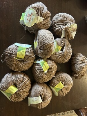 Three blue birds Brown Merino Wool Yarn Skeins Lot, fingering , Merino