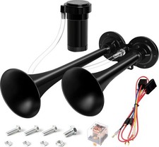 12V Air Horn Kit, Super Loud Train Horn for Truck, Air Horn Dual Truck Horn with