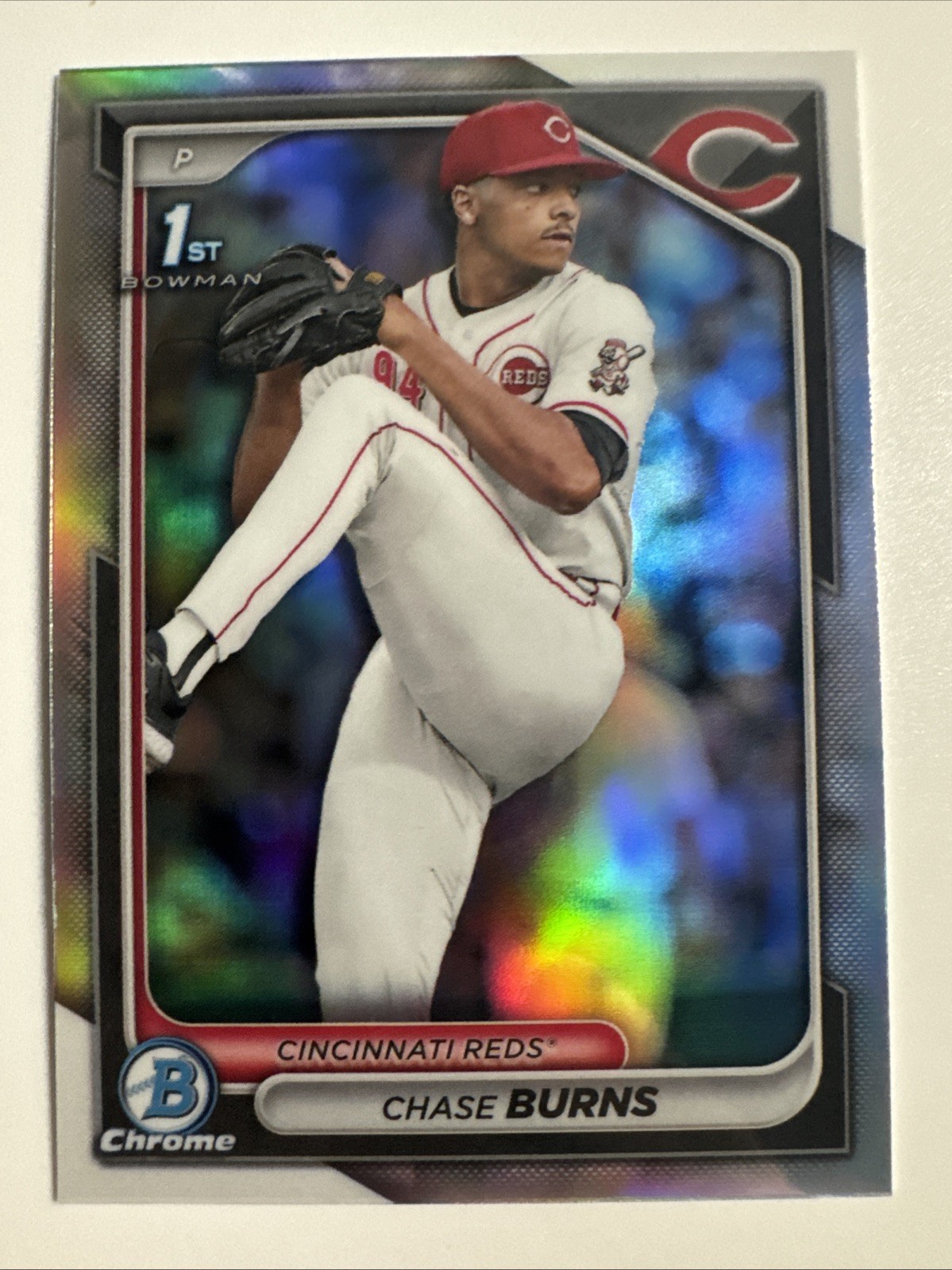 2024 Bowman Draft Chase Burns Chrome Refractor 1st #BDC-55 Reds