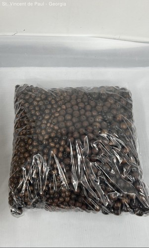 Huge Lot of 6.5 lbs of Wooden Beads Different Sizes and Shades Excellent Cond.