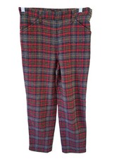 Abercrombie  Fitch Wool Blend Plaid Pants Size 2 Lined Academia Y2K Women's