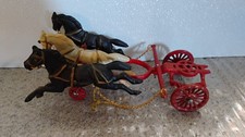 Cast Iron 3 Horse Drawn Fire buggy Front Carriage Only READ
