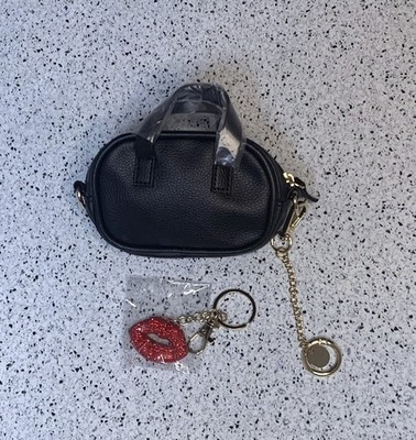 Sephora Beauty Insider Mini Bag & Bling Lips Charm Keychain Purse Pouch Make Up 