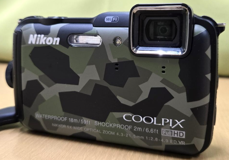 Nikon COOLPIX AW120 Digital Camera Camouflage Green Used From