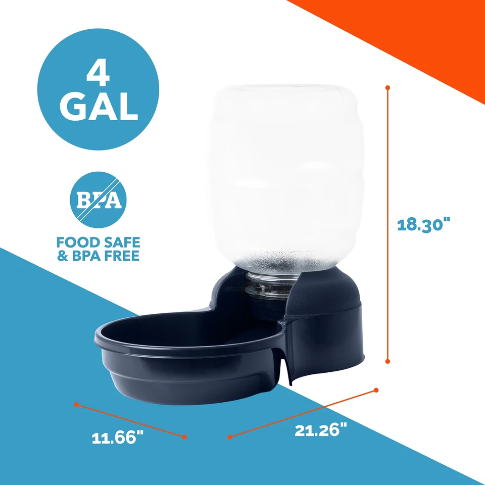 Gravity Pet Waterer, Blue, Extra Large for Dogs and Cats, 4 Gallons - Image 4 of 4