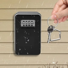 Key Lock Box Weatherproof Combination Lock Key Safe Home Office Outdoor