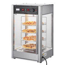 Food Warmer Display for 14" Pizza 4-Tier Commercial Pizza Glass Warmer Electric